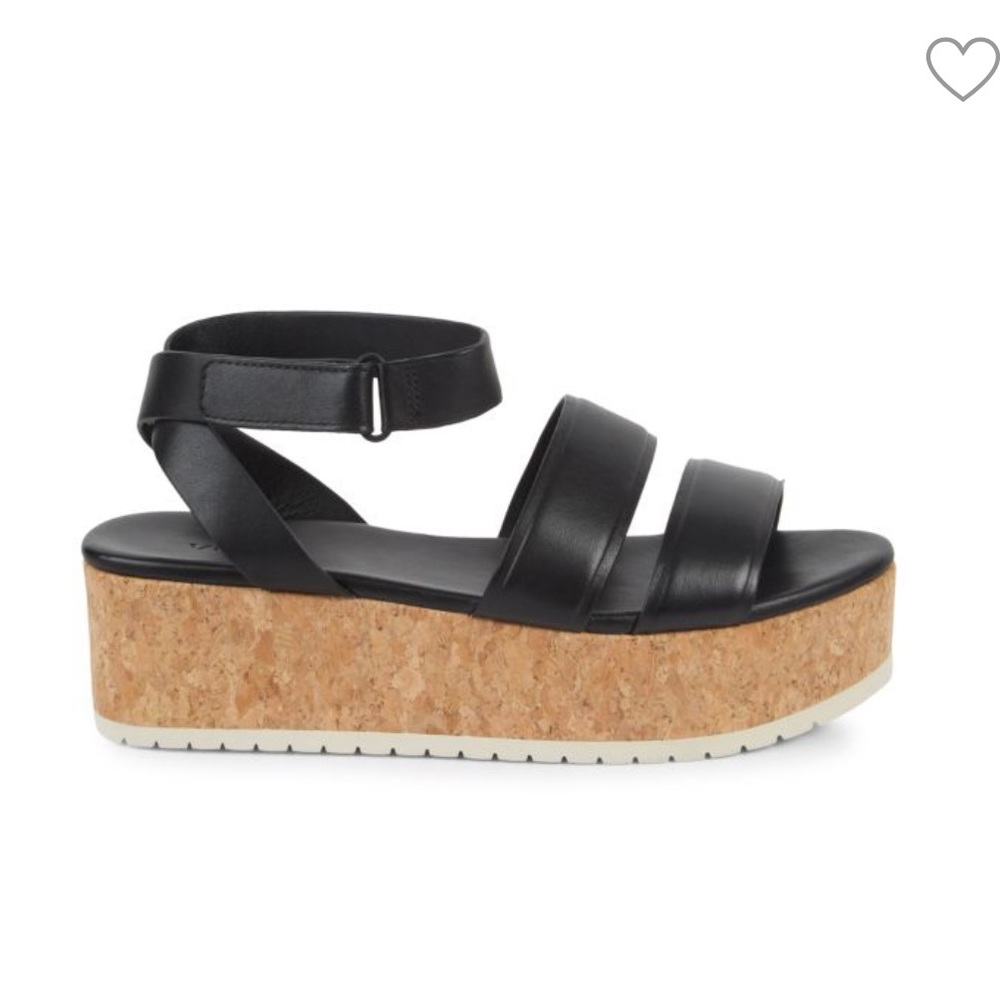 Vince Leather Platform Sandals
